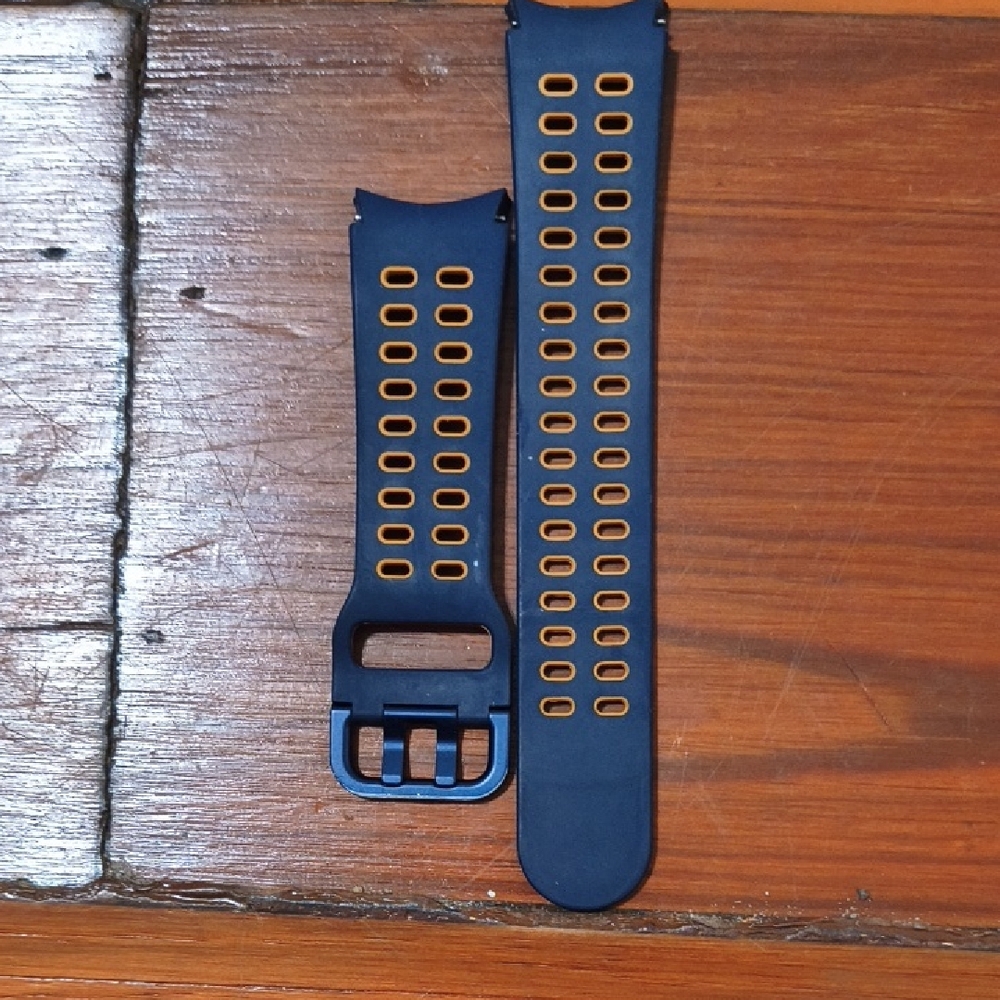 Navy Blue and Orange Watch Band